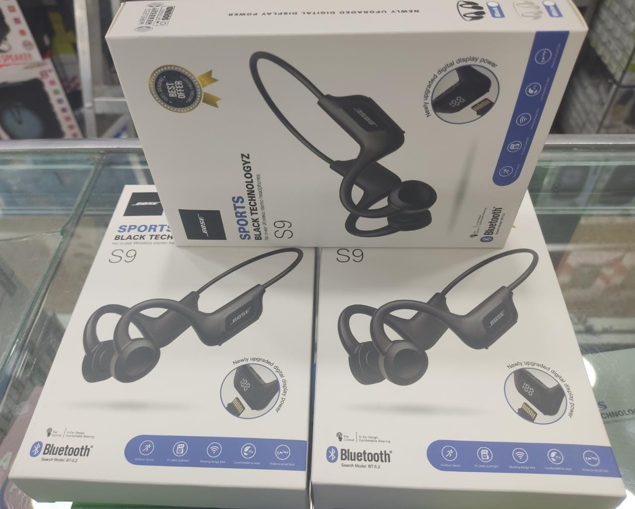 AUDIFONOS AURICULARES DE CONDUCCIÓN ÓSEA S9 ✅ 50% DESCUENTO