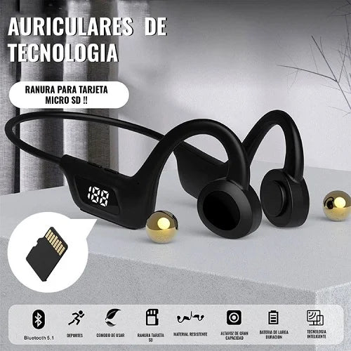 AUDIFONOS AURICULARES DE CONDUCCIÓN ÓSEA S9 ✅ 50% DESCUENTO