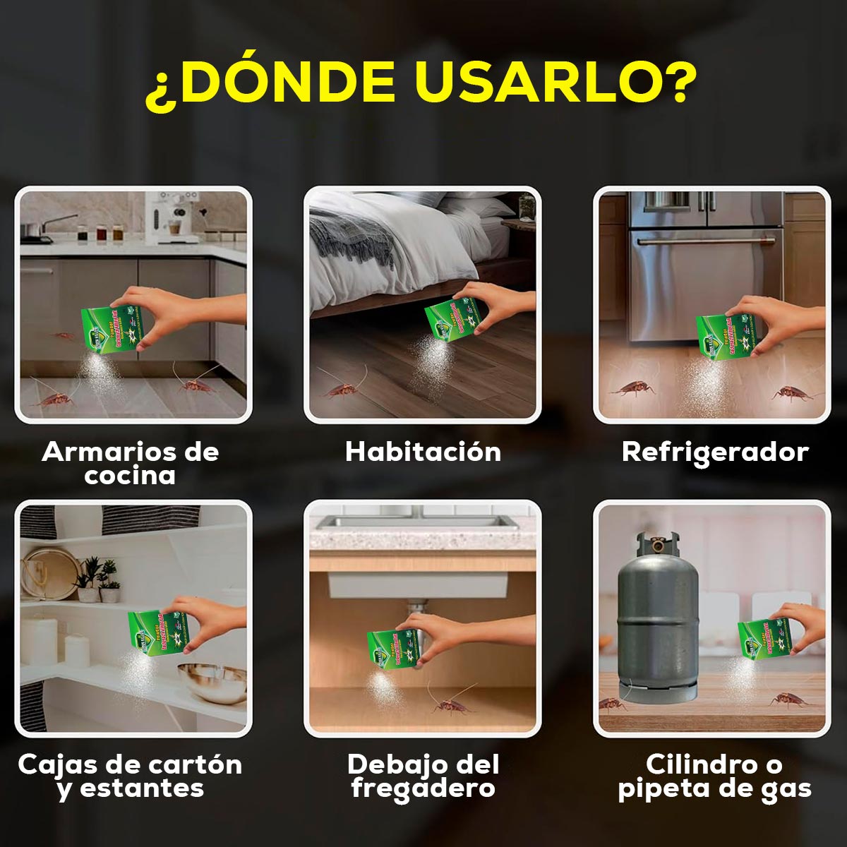 Insecticida Mata Cucarachas CajaX50 sobres