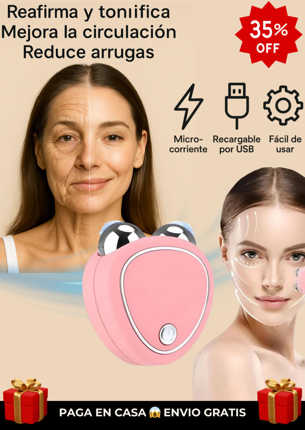 SKINDION PRO® Microcorriente reafirmante facial 30% de descuento