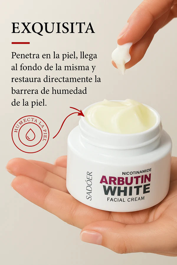 ¡Oferta especial! LLEVA 2 Cremas Aclarantes ARBUTIN WHITE – Ilumina y Unifica tu Piel