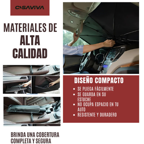 PARASOL PARA CARRO TIPO SOMBRILLA DE TITANIO 30% DE DESCUENTO