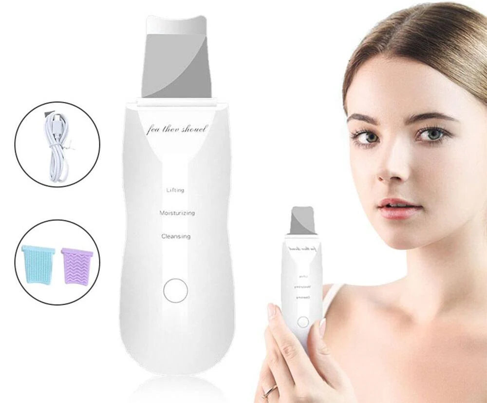 Limpiador facial 3 en 1 Espátula Ultrasónica 30% DESCUENTO ✅
