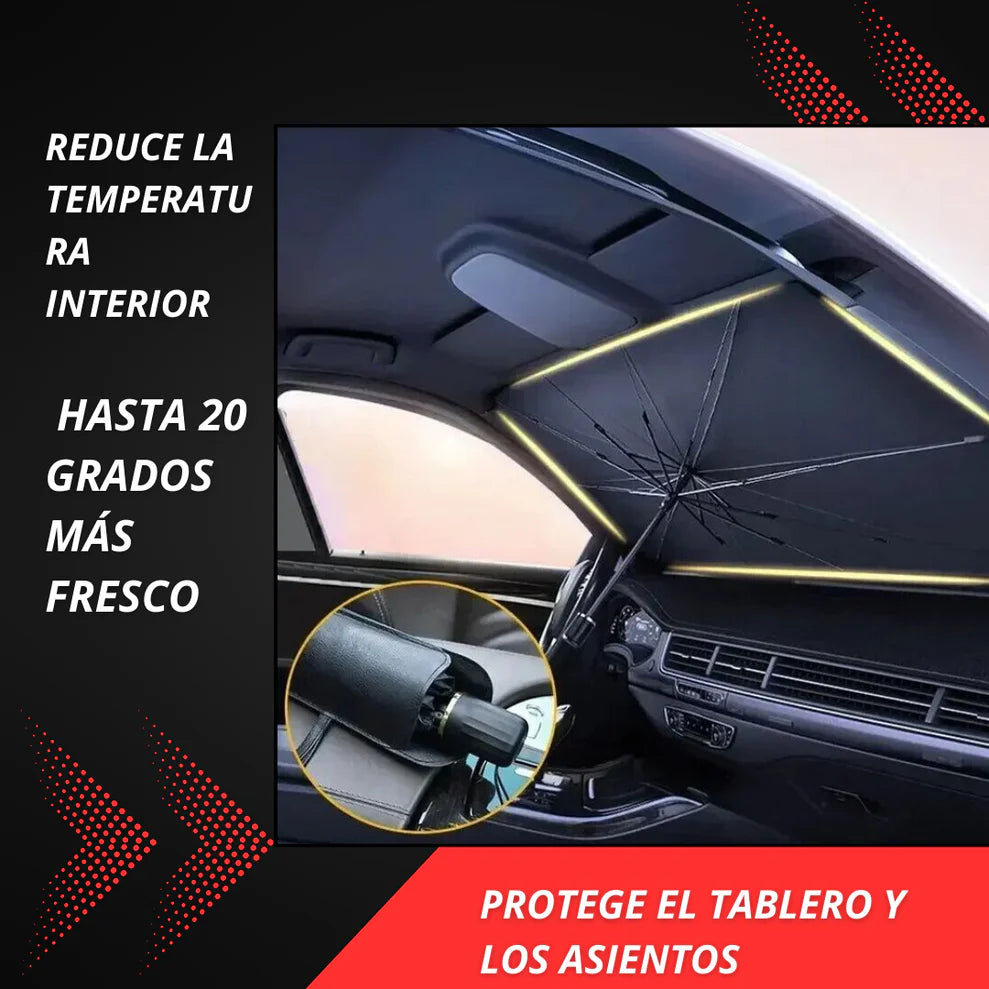 PARASOL PARA CARRO TIPO SOMBRILLA DE TITANIO 30% DE DESCUENTO