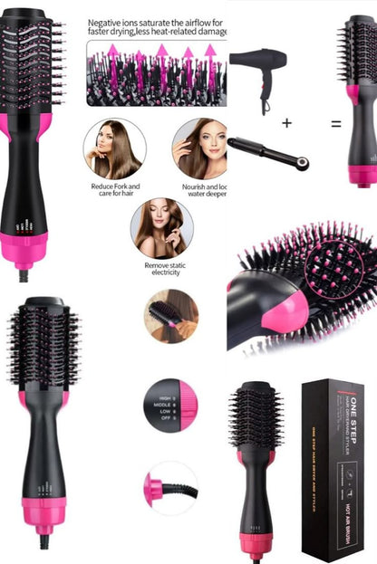 ONE STEP® Cepillo 3 en 1: Seca, Alisa y Da Volumen en Minutos 💁‍♀️✨- 40% DE DESCUENTO