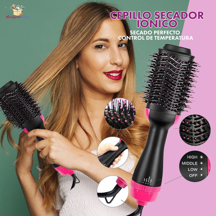 ONE STEP® Cepillo 3 en 1: Seca, Alisa y Da Volumen en Minutos 💁‍♀️✨- 40% DE DESCUENTO