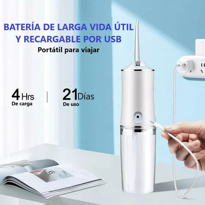 Irrigador Bucal Portatil Limpieza Dental 4 boquillas