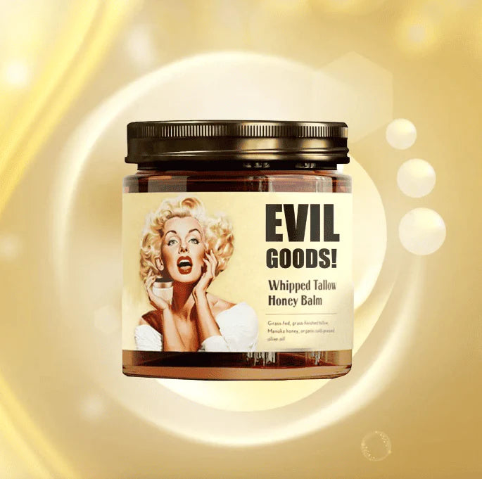 ¡EVIL GOODS! Bálsamo de Sebo de Res y Miel de Manuka – Crema Facial Orgánica Hidratante