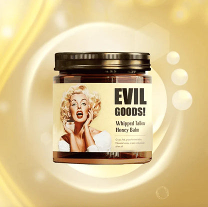 ¡EVIL GOODS! Bálsamo de Sebo de Res y Miel de Manuka – Crema Facial Orgánica Hidratante