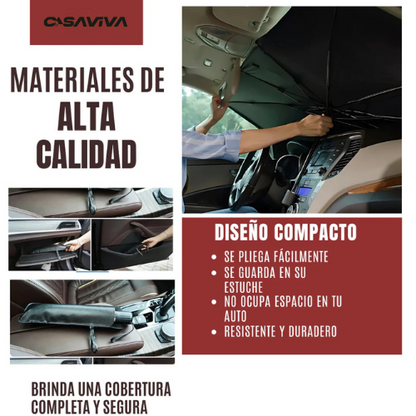 PARASOL PARA CARRO TIPO SOMBRILLA DE TITANIO 30% DE DESCUENTO