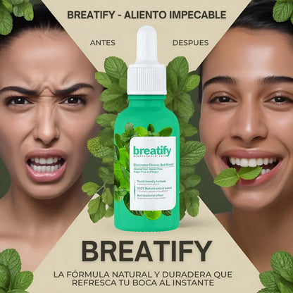 Breatify® GOTAS NATURALES PARA EL MAL ALIENTO + LLEVÁTE 1 GRATIS!